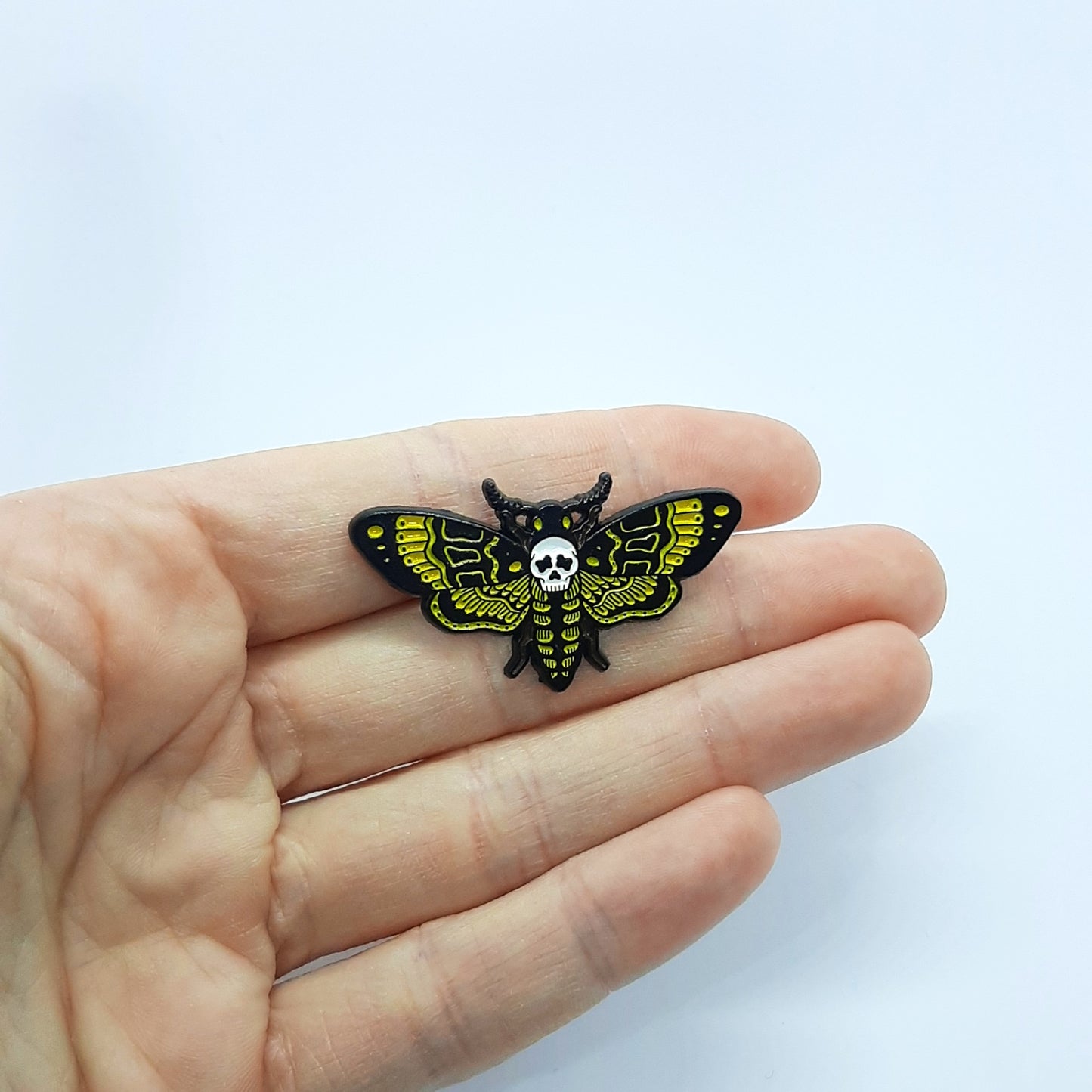 SKULL MOTH Pin