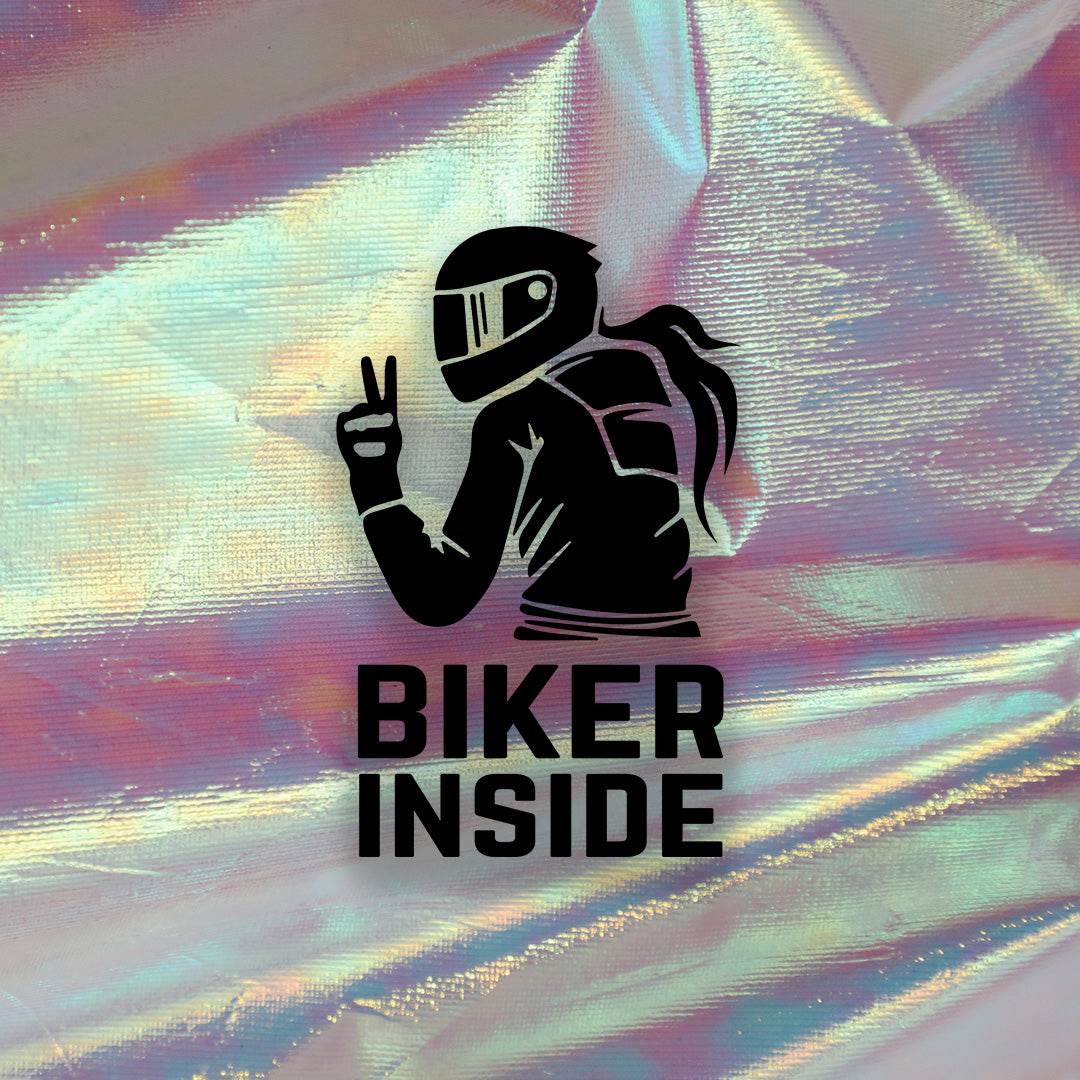 Nalepka "Female Biker Inside" - TaiiArtGarage