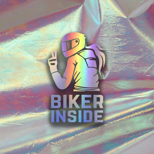 Nalepka "Female Biker Inside" - TaiiArtGarage