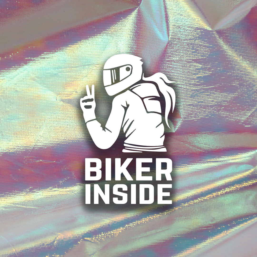 Nalepka "Female Biker Inside" - TaiiArtGarage