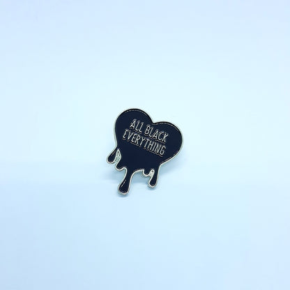 ALL BLACK HEART Pin