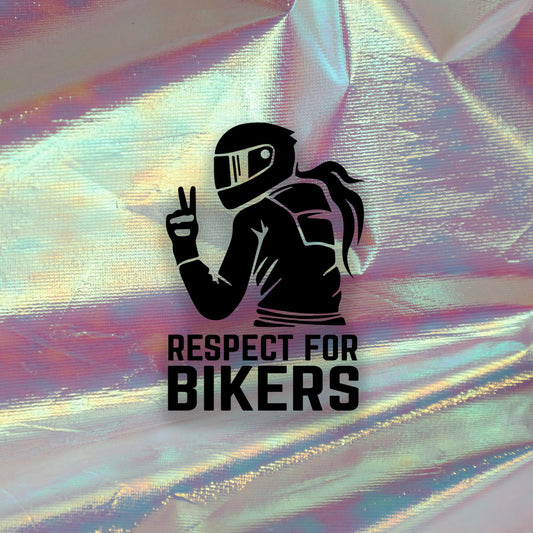 Nalepka "Respect For Bikers Female"