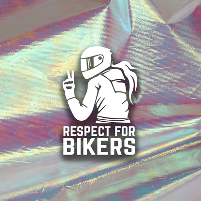 Nalepka "Respect For Bikers Female"